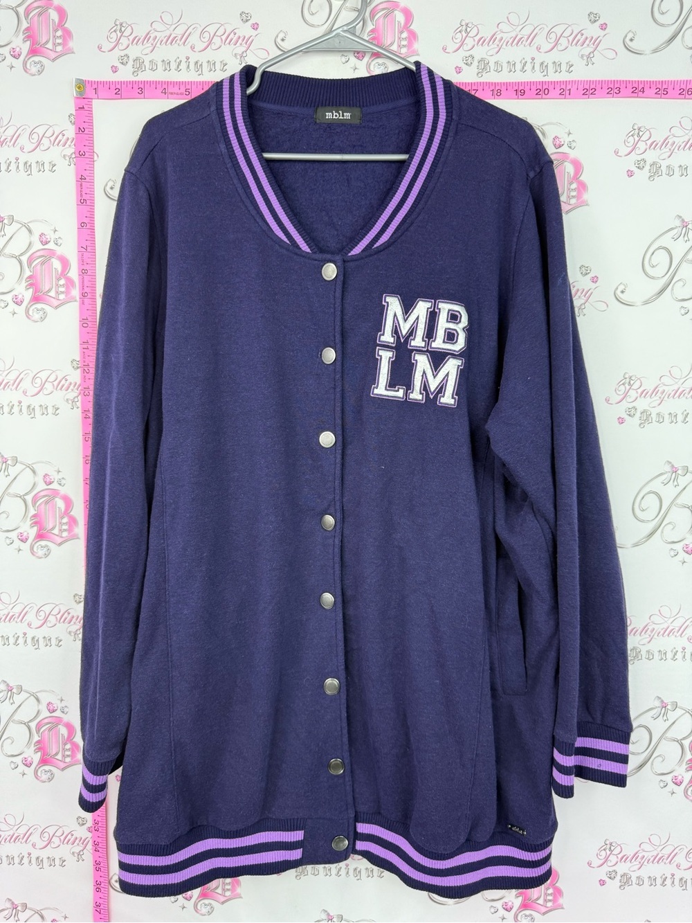mblm jacket Purple Jacket with Lilac Trim and MB LM Patch